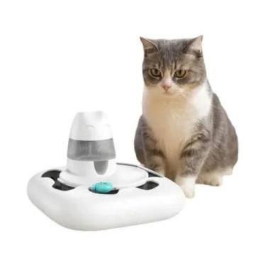 Imagem de Dispensador Automático De Petiscos Para Gatos Com Carregamento USB E T