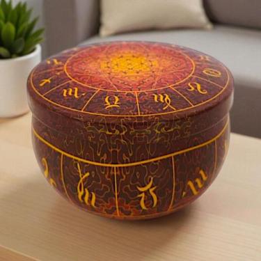 Imagem de 1 Lata Vazia Latinha Signos Colorida Porta Treco Multiuso Ideal Para V