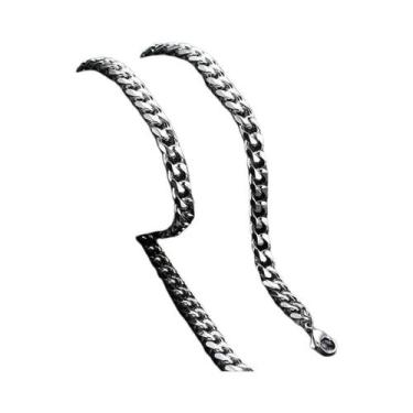 Imagem de Colar Masculino De Aço Inoxidável Elo Cubano 3-11mm, Corrente Miami Cu