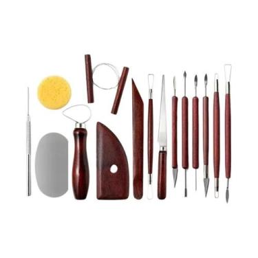 Imagem de Kit De Ferramentas Para Escultura Em Argila Cerâmica 5-61 Peças Com Es