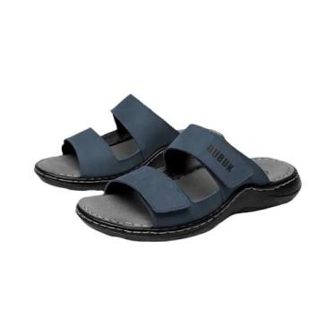 Imagem de Chinelos Casuais Masculinos De Couro Antiderrapantes Sandálias De Prai