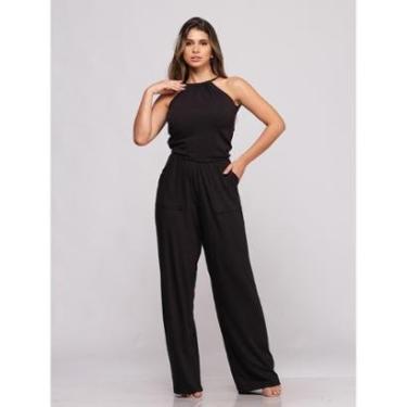Imagem de Macacão Pantalona Alças Finas BBonnie Larissa Preto-Feminino
