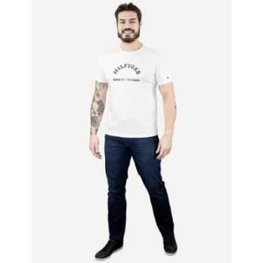 Imagem de Camiseta Tommy Hilfiger Masculina Arch American Branca-Masculino
