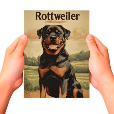 Imagem de Placa Decorativa Raças Cachorro Vintage Rottweiler Cor: Sortido - Gil 