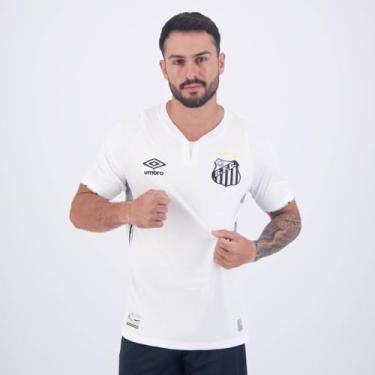 Imagem de Camisa Santos Umbro 2024 Uniforme 1 Torcedor - Masculino (BR, Alfa, M, Regular, Poliéster)