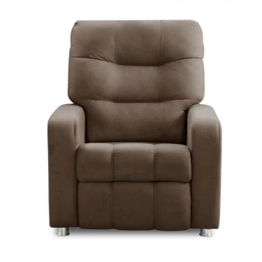Imagem de Poltrona Reclinável Do Papai Maldivas Tecido Suede Diferencial De Conforto Marrom Star Confort