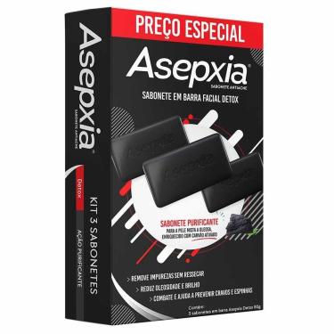 Imagem de Asepxia Sabonete Facial Detox Kit com 3 Unidades Kit-Unissex