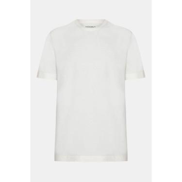 Imagem de Camiseta Aramis Crepe Algodão Manga Curta Off White-Masculino