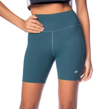 Imagem de Short Feminino New Balance Harmony Cintura Alta Verde, Verde, M