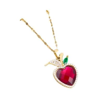 Imagem de Colar Feminino Com Pingente De Cristal De Zircônia Banhado a Ouro 18K,