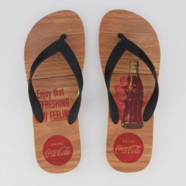 Imagem de Chinelo Coca Cola Wood Bottle-Masculino