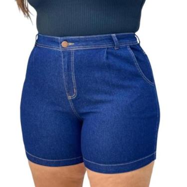 Imagem de Short Jeans Feminino Plus Size Modelo Curve Bolso na Frente 48 ao 64 -