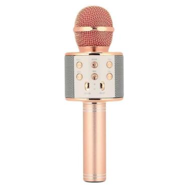 Imagem de Microfone Infantil de Karaokê sem Fio Bluetooth WS-858 com Auto-Tune Cancelamento de Ru...