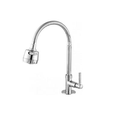 Imagem de Torneira de Cozinha Torneira Inox de Cozinha Flexível Gourmet 1-4 de Volta para Parede...