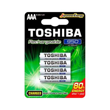 Imagem de Pilha Recarregável Toshiba TNH3GAE AAA 1,2V 950MAH Cartela com 4 Unidades Versão AC2516