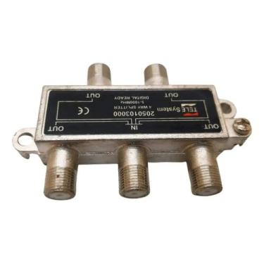 Imagem de Divisor De Sinal 4 Saidas Antena Tv Digital 1 Ghz Uhf Cabo - TELESYSTE