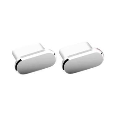 Imagem de Protetores De Porta USB-C Metálicos Anti-Poeira Para iPhone, Samsung, 