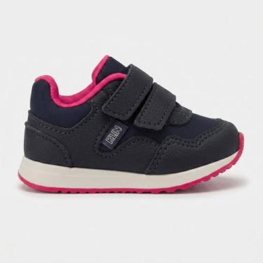 Imagem de Tênis Klin Mini Walk Infantil Marinho com Pink, Marinho, Pink, 21
