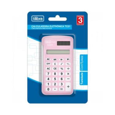 Imagem de Calculadora de Bolso Tilibra Rosa TC21