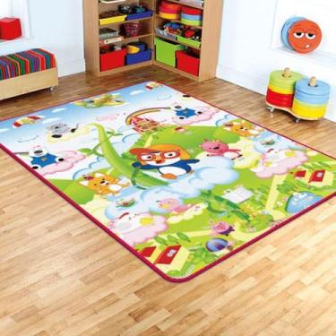 Imagem de Tapete Infantil Dupla face Feijãozinho mágico 120 x 180cm Comtac