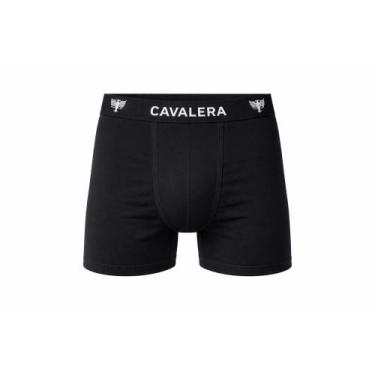 Imagem de Cueca Boxer Masculina Cavalera Cotton Algodão Branco, Preto, M