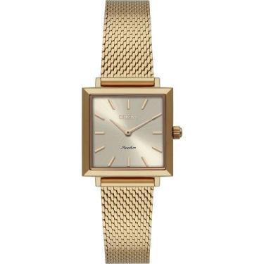 Imagem de Relogio Orient feminino dourado dourado slim vidro Safira classico soc