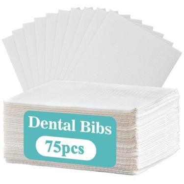Imagem de Babadores Dentários Descartáveis MAQIHAN 75 un. 45 x 32 cm Brancos