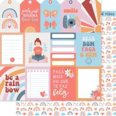 Imagem de Papel para Scrapbook - Coleção Good Vibes - SD-1259 - Litoarte