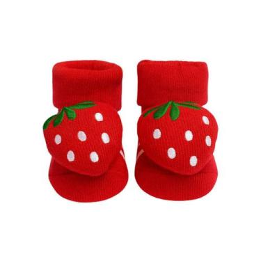 Imagem de Meia Antiderrapante para Bebê 0 a 12 Meses 3d Bichinhos - Plin Baby, M