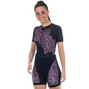 Imagem de Macaquinho bike ciclismo elite feminino preto proteção uv plus 129074,
