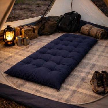 Imagem de Colchonete Futon Espreguiçadeira Multiuso 170x60 Azul-Marinho Confortá