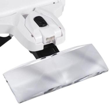 Imagem de Lupa de Cabeça Profissional GXM com LED para Leitura e Reparos com 5 L