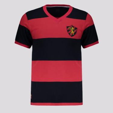 Imagem de Camisa Retrô Sport Recife 1987 Vermelha e Preta - Retromania, EG