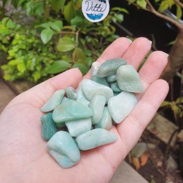 Imagem de Pedra Amazonita Rolada 1cm a 3cm - Sorte Abre Caminhos - Cristal Natur