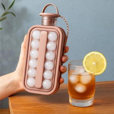 Imagem de Forma Gelo Garrafa Silicone Molde Cubos Recipiente Bebidas Geladas Fra