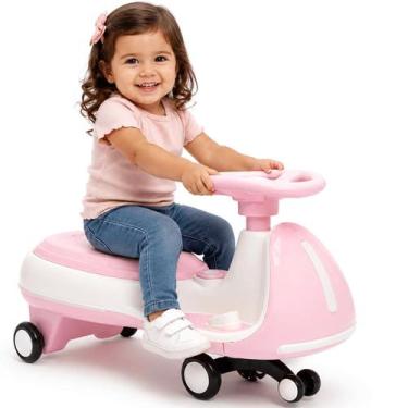 Imagem de Carrinho Eletrico de Rolimã Bang Toys Swing Car Flow Rosa 12V