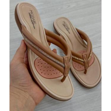 Imagem de Chinelo Baixo Palmilha Ultrasoft Modare 7127248, Avelã, 38