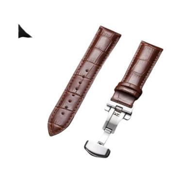 Imagem de Pulseira De Relógio De Couro Genuíno De Bezerro Com Fecho Borboleta, S