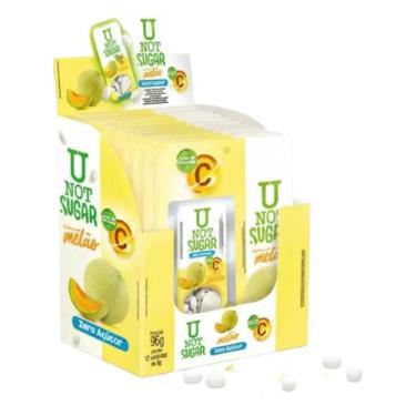 Imagem de Bala Pastilha Melão Zero Açúcar U Not Sugar 12x8g Danilla