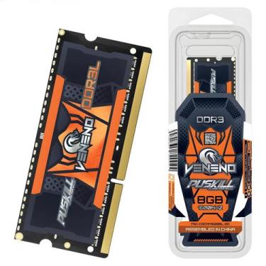 Imagem de Memória Sodimm DDR3L PUSKILL para Notebook 4GB 8GB 1.35V 1333MHz 1600M