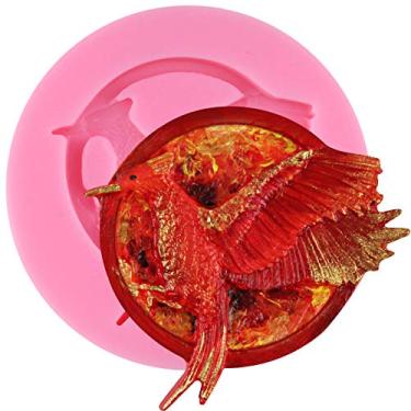 Imagem de Funshowcase Mockingbird molde de silicone para decoração de bolos, topo de cupcake, argila de polímero, artesanato, epóxi de resina, joias de 6 x 6 x 1 cm
