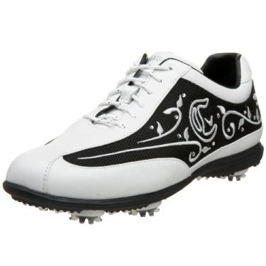 Imagem de Callaway Sapato de golfe feminino brocado, Branco/preto, 5.5