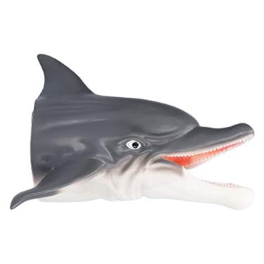Imagem de Fantoche de mão de golfinho, brinquedo de boneco de mão de golfinho seguro e interativo, Toque suave Aprendendo com entretenimento para praia para piscina para banho