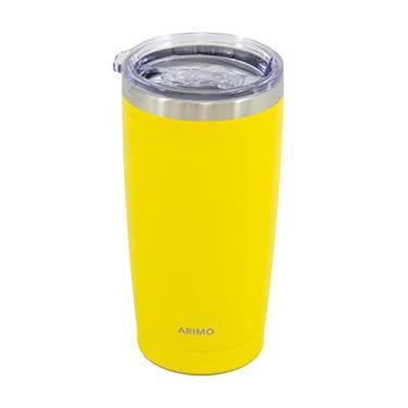 Imagem de ARIMO Keep Copo Térmico Quente e Frio Insulado Home Office Escritório Café Chá Água Gelada (Amarelo)