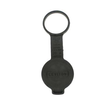 Imagem de Leviton Tampa 50W52-B para conector reto/trava, 20 Amp, Wetguard IP66, preta