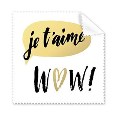 Imagem de Je T'Aime I Love You Pano de limpeza para tela de telefone, 5 peças