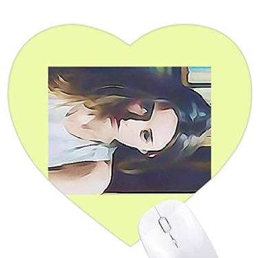 Imagem de Mouse pad de borracha Occident Vogue Simple Comely Pretty Heart Tapete de jogo escritório