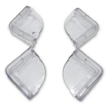 Imagem de Kit 4 Protetores Canto De Mesa Quina Bebe Criança Cantoneira