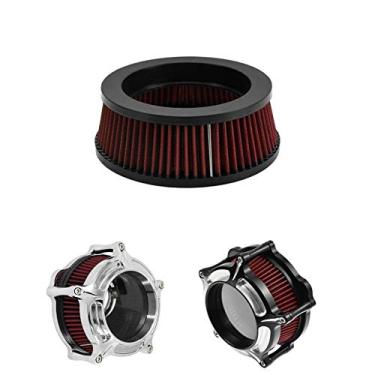 Imagem de HDBUBALUS Elemento de substituição de filtro de ar para motocicleta Harley Sportster XL Touring FLHR Dyna Softail Red
