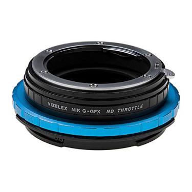 Imagem de Adaptador de montagem de lente Vizelex ND acelerador compatível com lente Nikon Nikkor F Mount tipo G D/SLR para corpo de câmera sem espelho Fujifilm Fuji G-Mount GFX com filtro ND variável embutido (1 a 8 pontos)